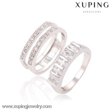 13484 Xuping 2016 Neue Modeschmuck Ring Einstellungen Design CZ Ringe Rhodium Ring Hersteller China